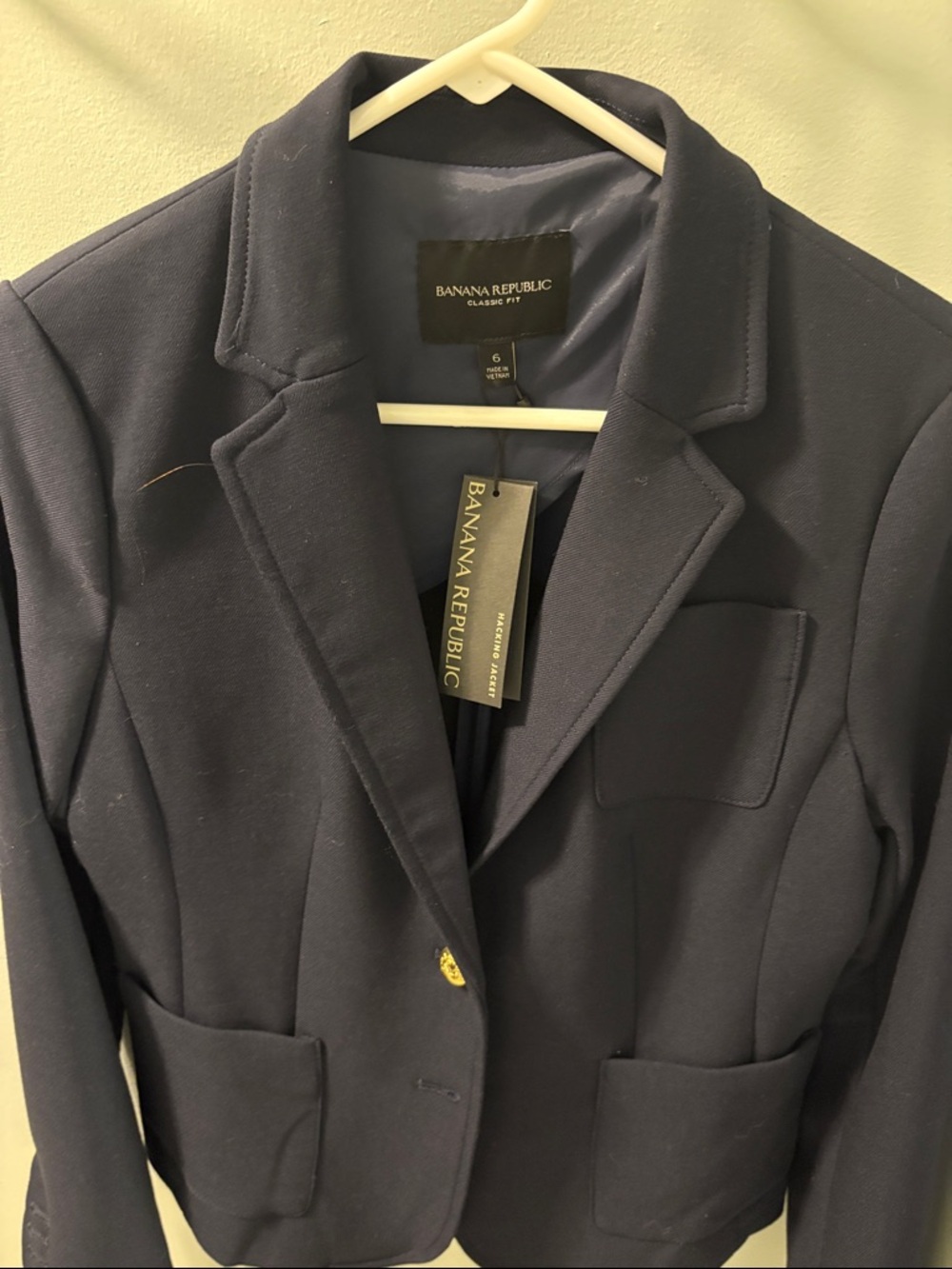 Banana Republic Dark Navy Tailored Blazer